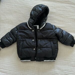 Baby gap black puffer, 12-18 months